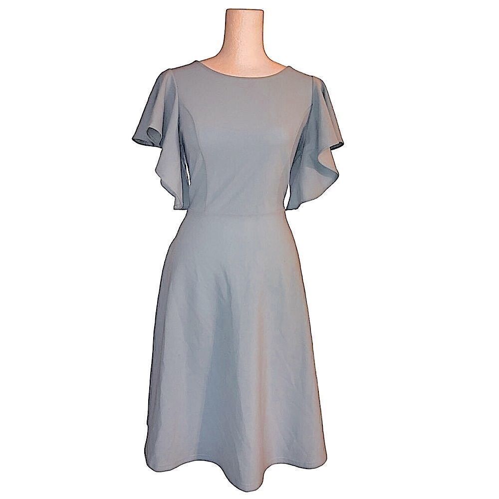 OTEN deal sleeve dress size Small color is cloud blue